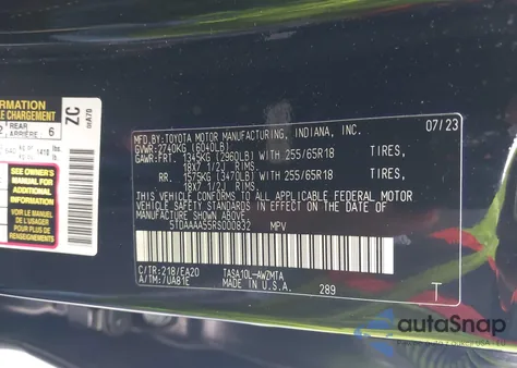 2024 Toyota Grand Highlander Xle from USA, damaged, VIN 5TDAAAA55RS000832